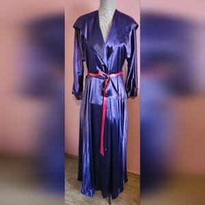 Vintage Purple Satin Maxi Dress